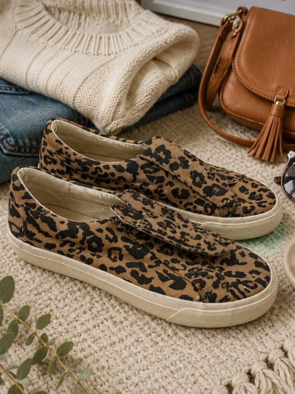 Madewell Women’s Slip-On Sneakers in Leopard Print